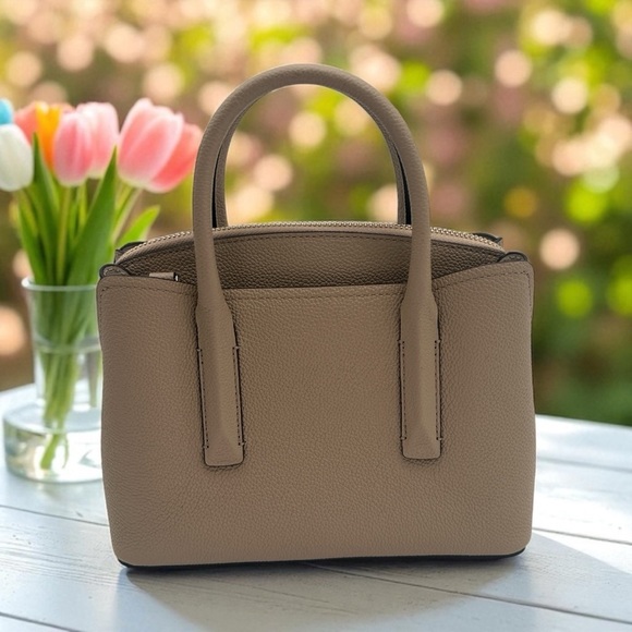 Kate Spade, NWOT, Taupe Margaux Mini Satchel with Shoulder Strap and Dust Bag. - Picture 2 of 10